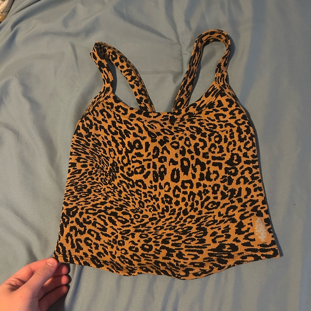 Leopard Print Free People Movement tank